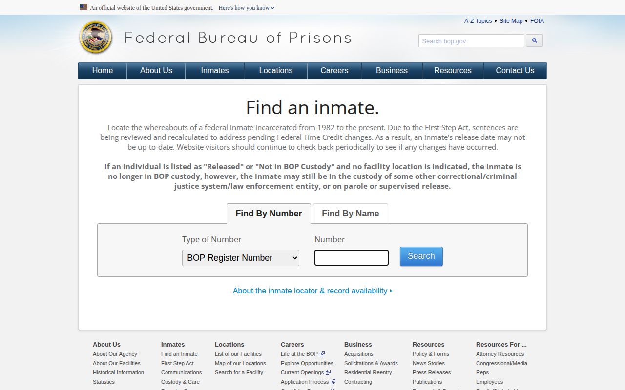 FCI Jesup BOP federal release locator
